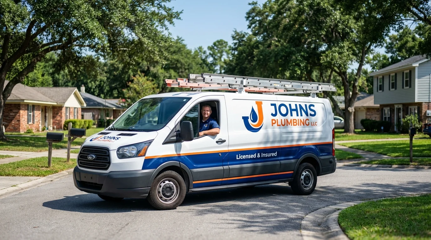 Johns Plumbing LLC service van in Duncan, OK