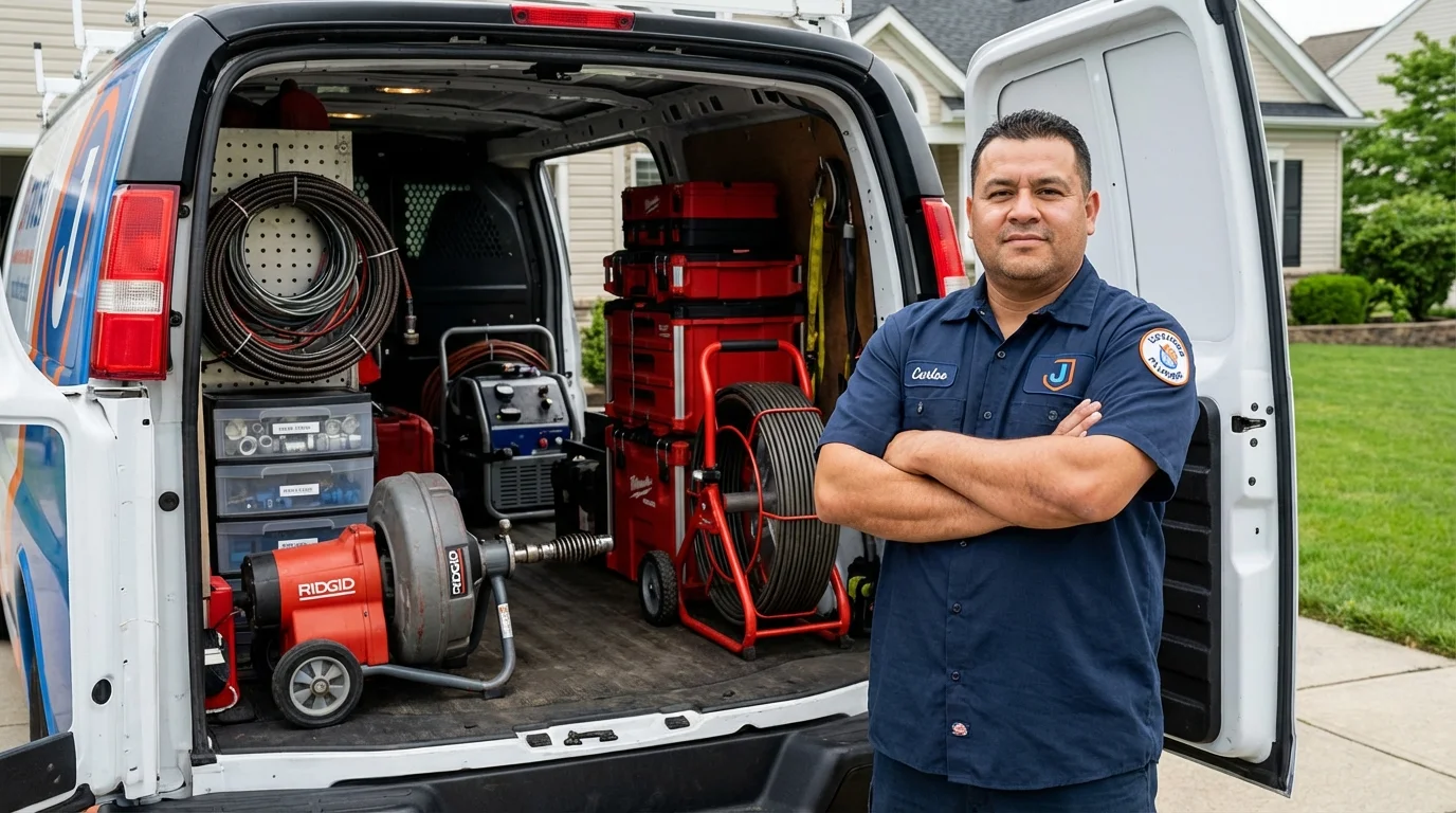 Professional drain cleaning equipment and Johns Plumbing LLC plumber in Duncan